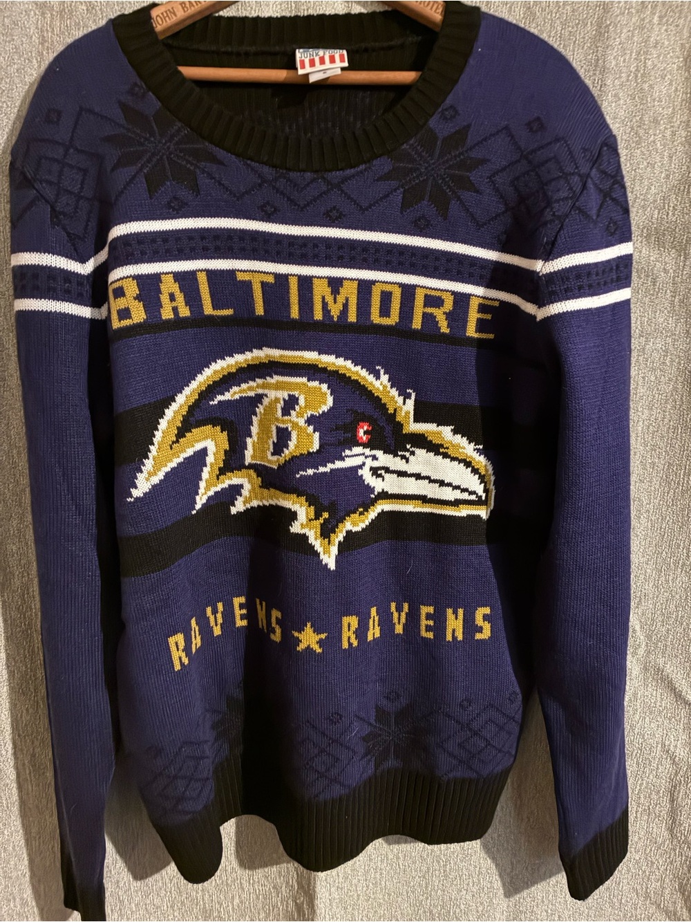 Baltimore Ravens Men's knitted sweater with Team Logo size XL